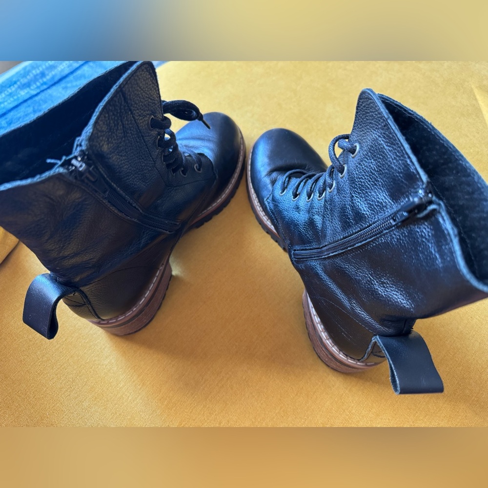 Bertuchi Lace Up Leather Combat Boots Sz EU 40/US 9.5 Made in Spain - Picture 5 of 6